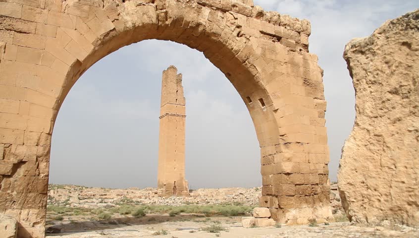 Ruins of arch and minaret in Harran, Turkey
