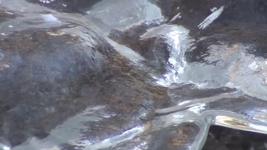 Creek with ice formations