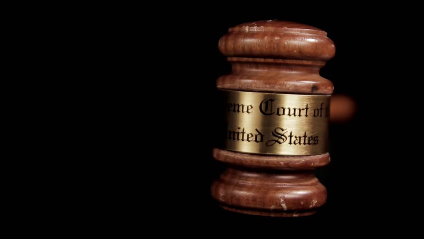 Judge's Gavel rotating - Looping Closeup