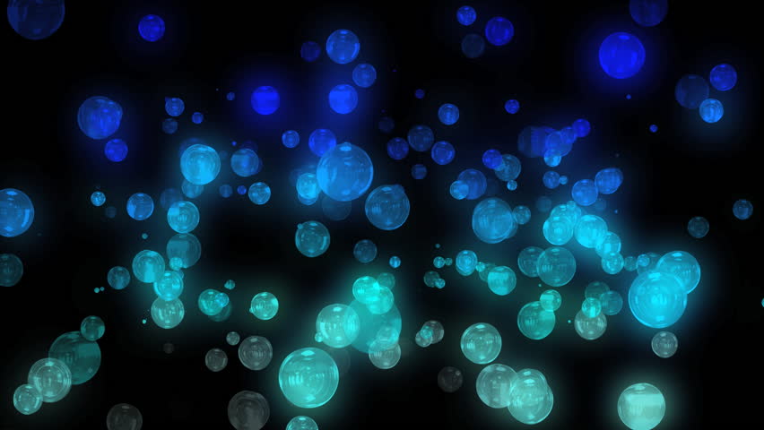 Candy bubbles floating upwards altering in opacity