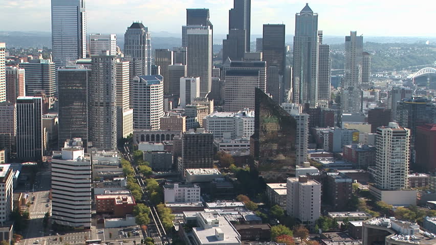 View of downtown Seattle, from the Space Needle, Seattle, Washington