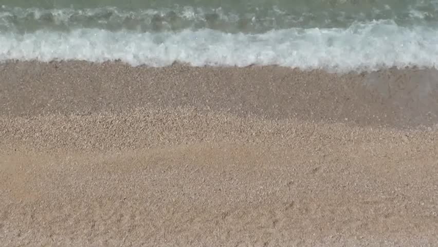 Kaputas beach, top view, zoom out, beat of waves on the beach