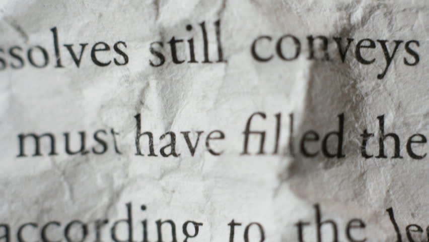 close-up of crumpled pages from a book
