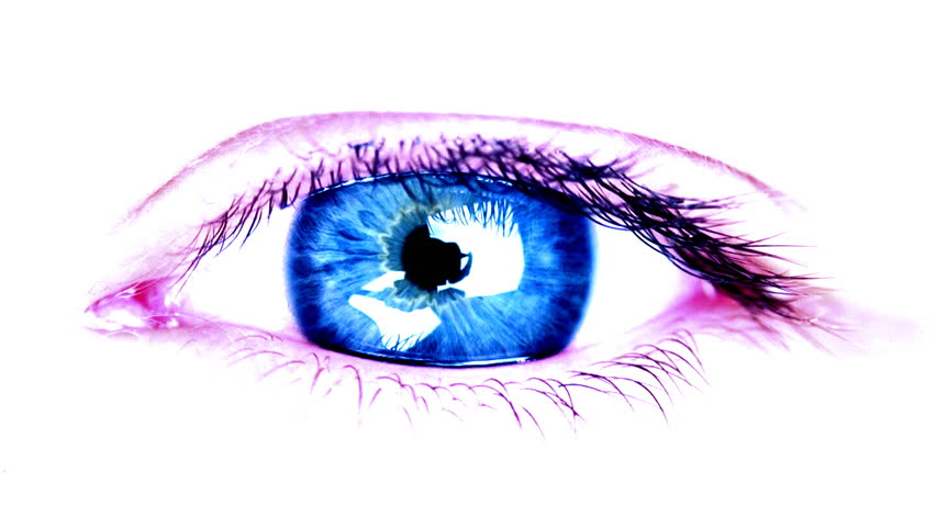 Female eye with make-up. Close up