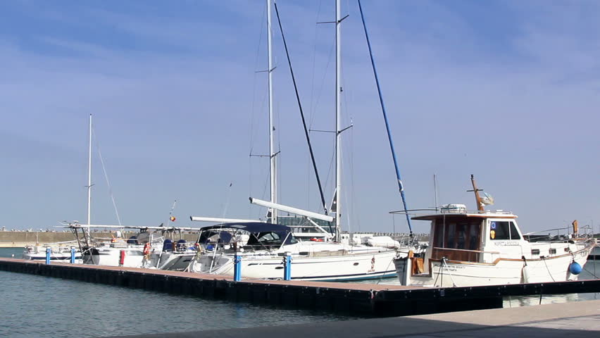 Yacht marina - Scenic view of yachts moored in marina