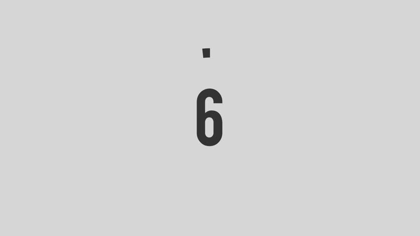Modern Minimal Counting Down from 10 to 0