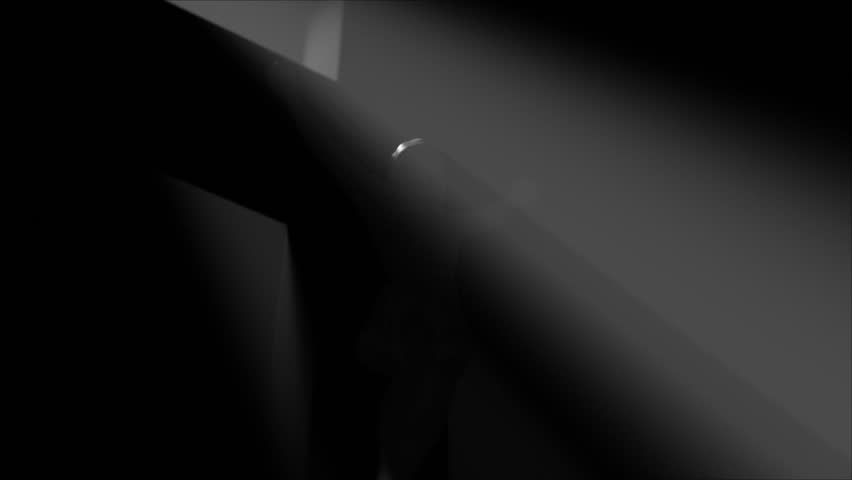 3D figure of Christ on the cross. Depth of field.