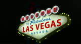 Welcome to las vegas iconic sign blinking neon lights from the side. Video is also seamlessly looped.