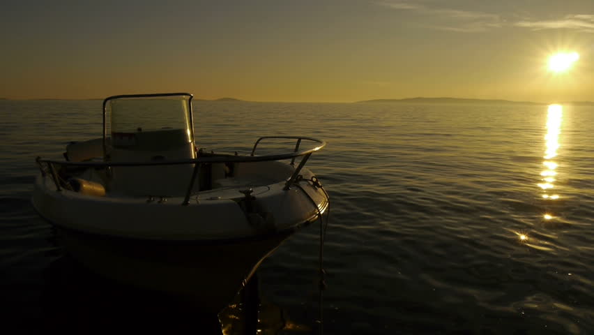 Boat in the sunset