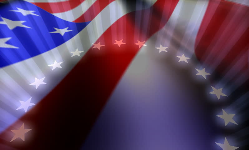 US Flag with stars loop