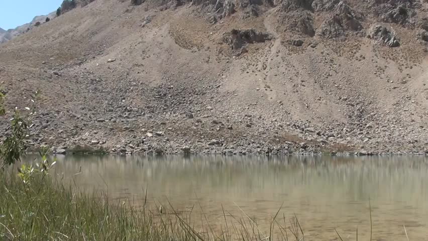 Astonishing smooth reflection of crater lake surface