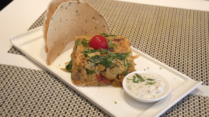A variety of traditional Indian cuisine