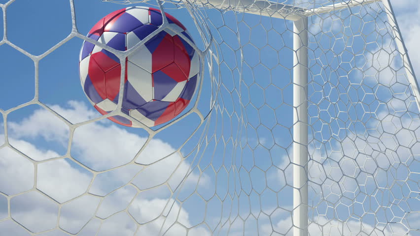 Czech Republic Ball Scores in Slow Motion with Sky