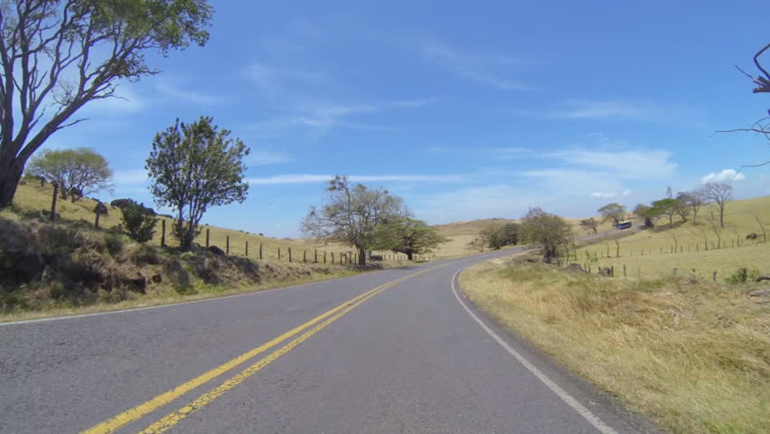 Driving Costa Rica 7. Driving through Costa Rica along highway 142. pov