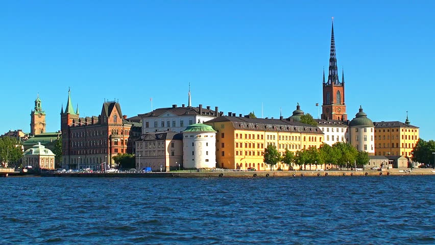 Scenic summer view of the Old Town (Gamla Stan) in Stockholm, Sweden