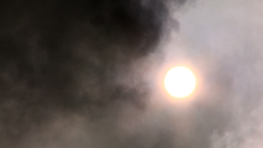 Smoking chimneys polluting the air