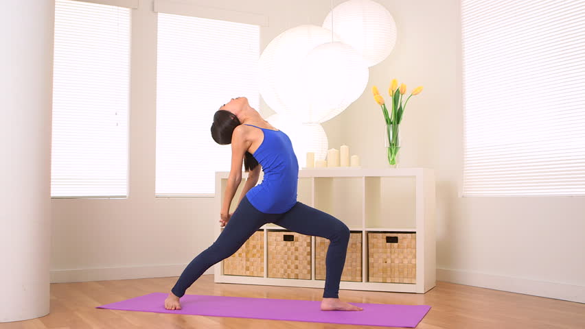 Chinese woman doing yoga