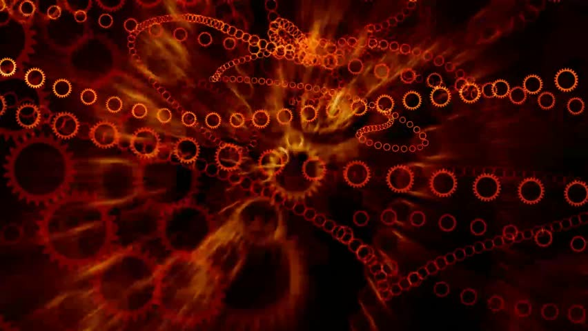 Technology background with metal gears and cogwheels