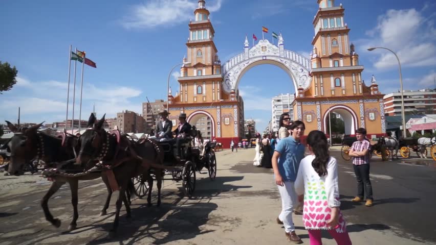 SEVILLE, SPAIN - APRIL 21: The April fair of Seville (Feria de Abril de Sevilla), Seville's fairground on April 21, 2013 in Seville, Spain.