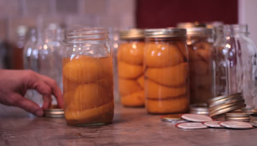 Bottling peaches 