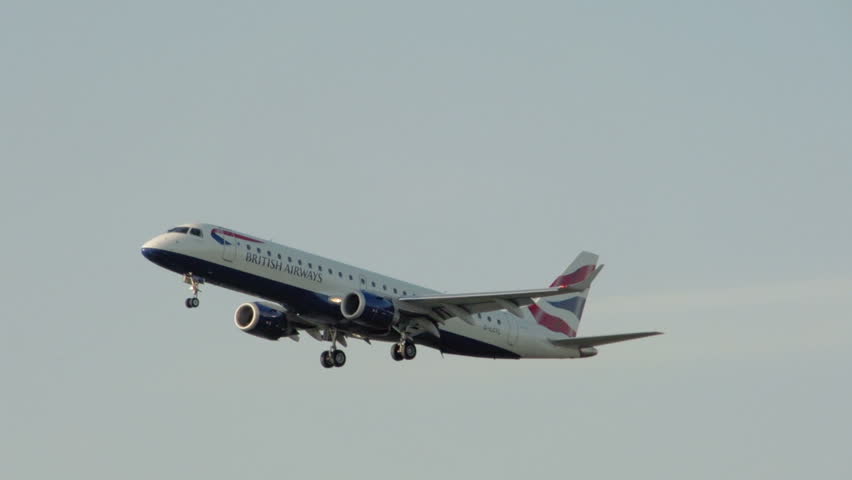 FRANKFURT, GERMANY - APRIL 25: Aircraft from British Airways shortly before landing on Frankfurt Airport. April 25, 2013 