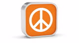  Peace sign on a white background. Part of a series.