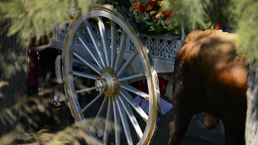 Almayate, Malaga, Spain - 5 April 2013.- Pilgrimage or romeria andalusian, Spain.