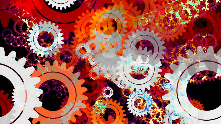 Technology background with metal gears and cogwheels