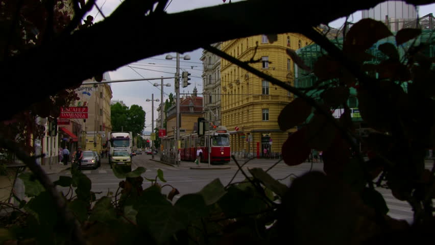 VIENNA - JULY 10 2012:  Typical traffic in a Street in Vienna (Part 2), July 10 2012 in Vienna. Shot at Rennweg/Ungargasse