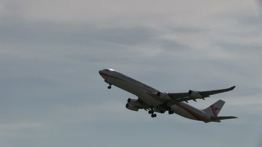 SCHIPHOL - AMSTERDAM - THE NETHERLANDS - 09-04-12: Surinam Airways a340 taking of