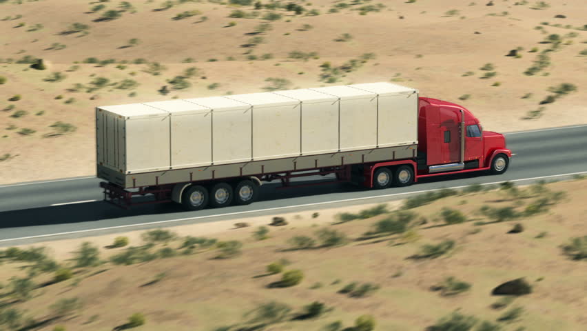 Truck on highway