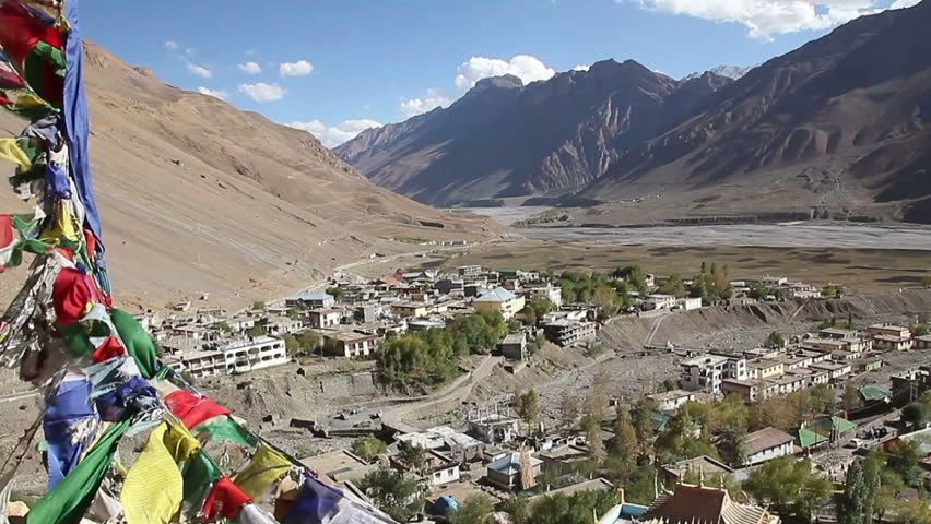 Tibetan flags on top