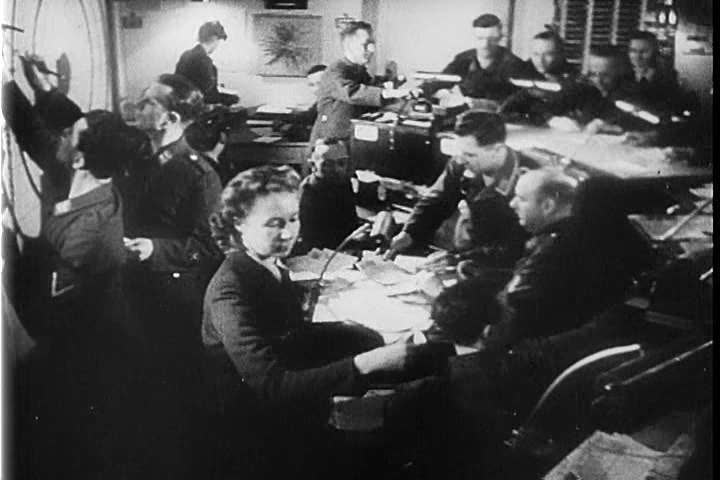 1940s - German warning systems alert Germany of an impending bombing raid and German fighters take to the skies.