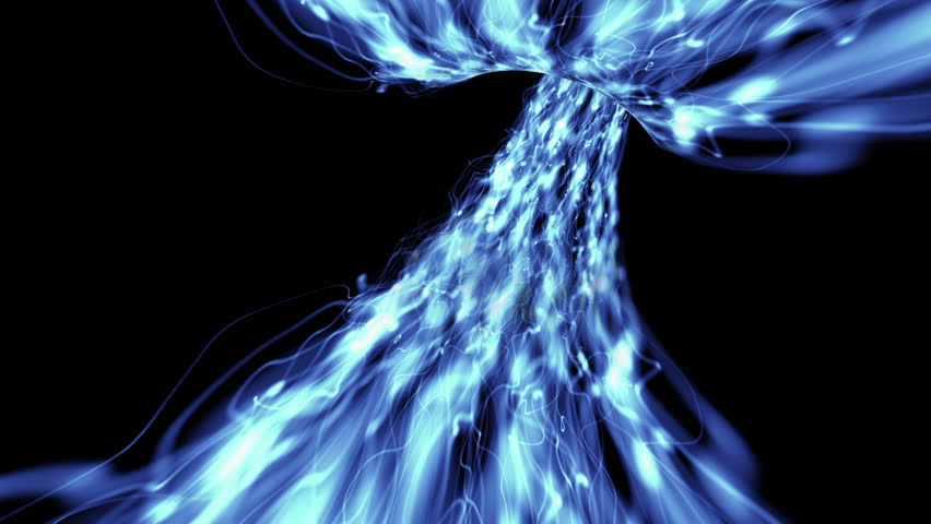 HD - A vortex tunnel of streaming strands of light (Loop).
