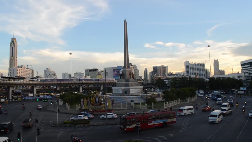 Victory monument, center of Bangkok