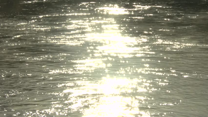 Lake with light sparkling