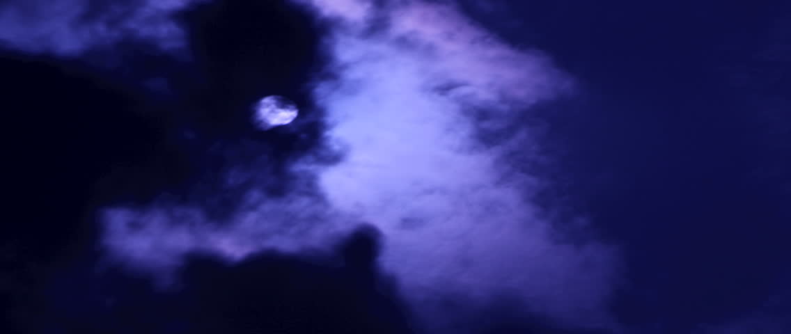 time lapse of clouds passing in front of orbiting moon
