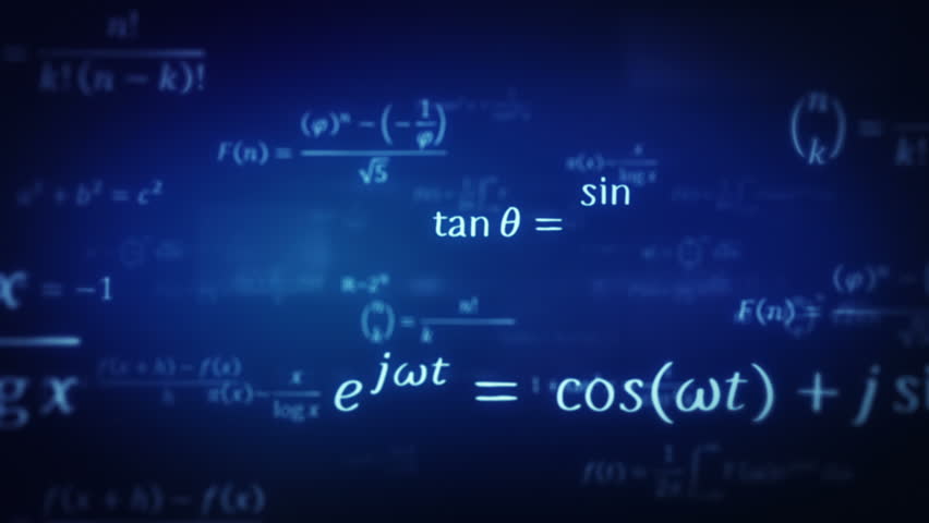 Flying Through Different Mathematical Formulas Stock Footage Video Royalty Free