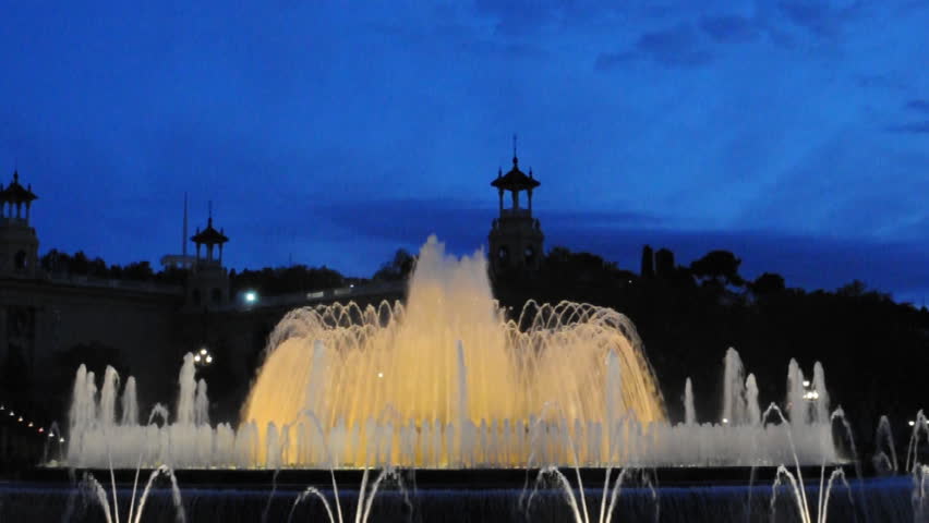 Magic Fountain (Font Magica) in Barcelona, Spain