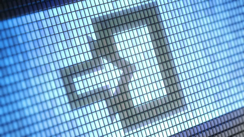 entrance icon on screen. Looping.