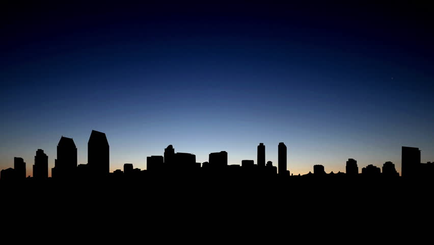 San Diego skyline during sunrise

