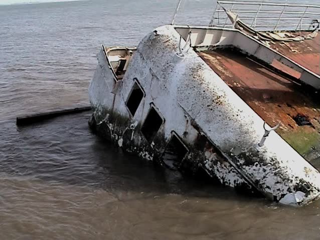 Old abandoned ship wreck