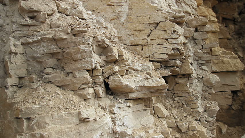 Rock close-up. Shooting with the slider. The rock outcrops. Shooting with a slider, with the motion the left and right. Severe nature. Sharp rocks, rocks close-up.