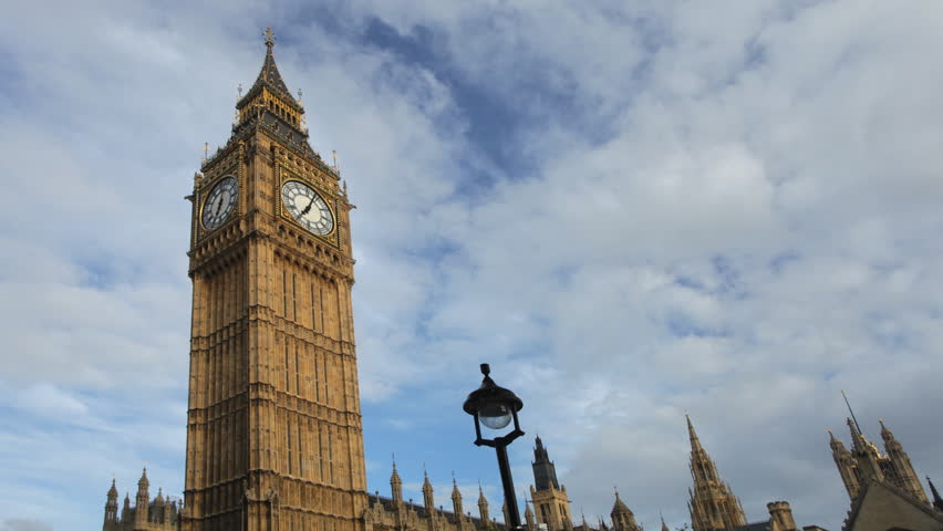 timelapse of big ben clock, parliament, westminster, london
