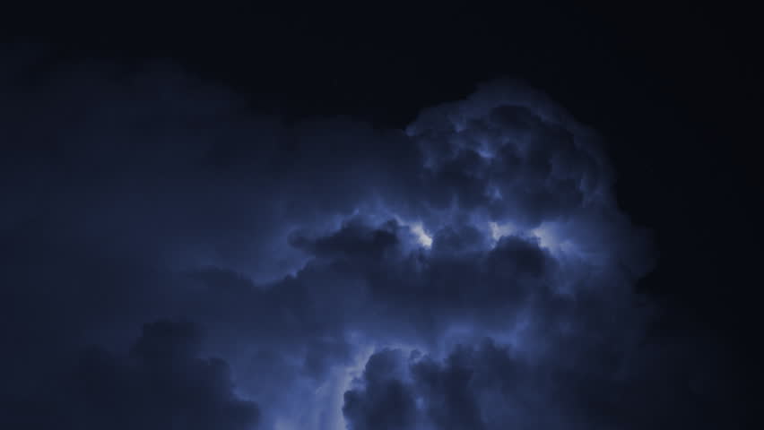 Severe thunderstorm over Miami