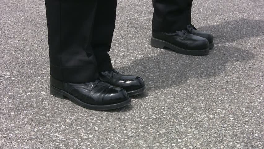 Cadets follow drill commands.