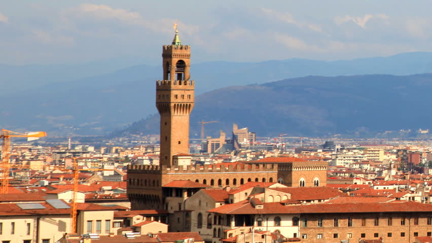 timelapse of florence skyline, italy