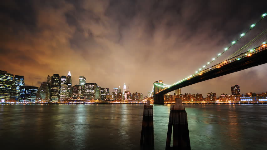 Brooklyn Bridge and New York City skyline