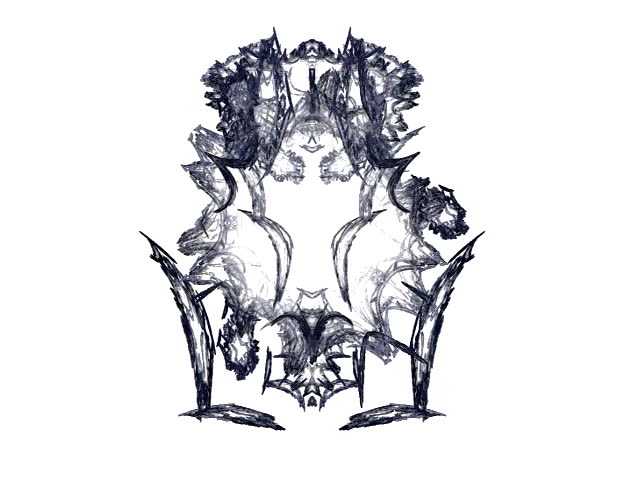 abstract emblem, seamless loop animated fractal