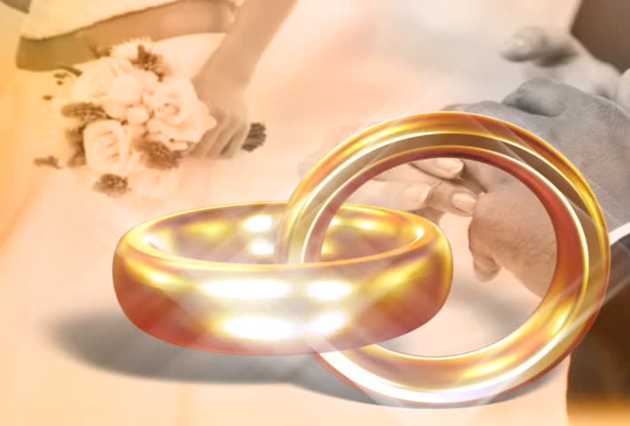 Wedding Rings With Sparkle Background Stock Footage Wedding Rings Sd Stock Video Clip
